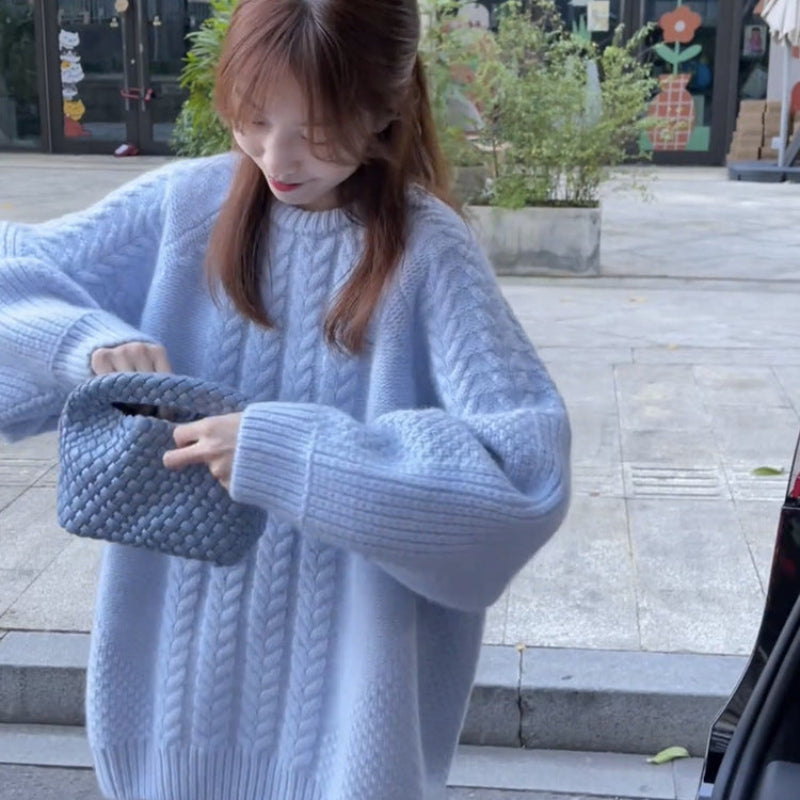 オーバーサイズ厚手ニットセーター(3colors)