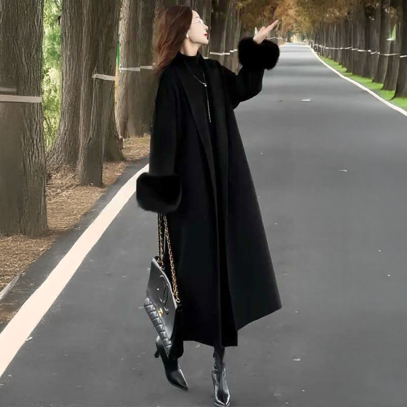 ファーカフスガウンコート(2colors)