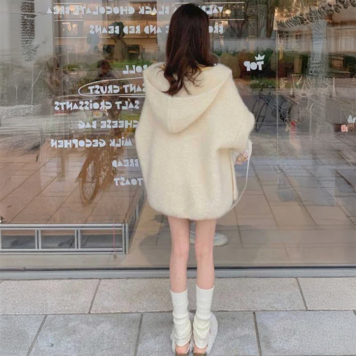 モヘア風ボリュームニットカーディガン