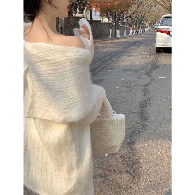 エアリーオフショルダーニット