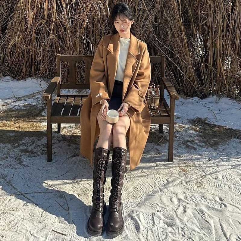 シンプルダブルボタンコート(5colors)