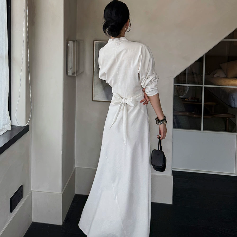 カシュクールバックリボンワンピース(2colors)