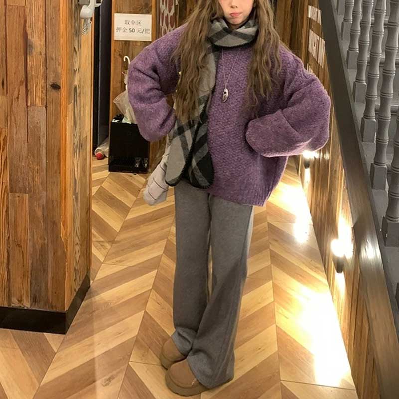 ワッフルルーズニット(2colors)