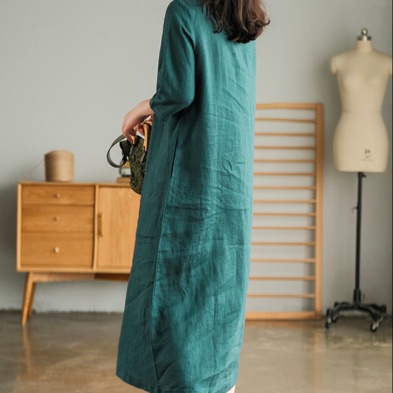 リネンピンタックワンピース(4colors)