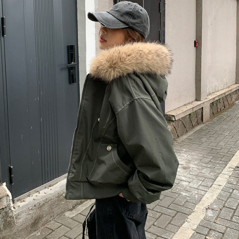 裏ボア付きフードファーブルゾン(2colors)