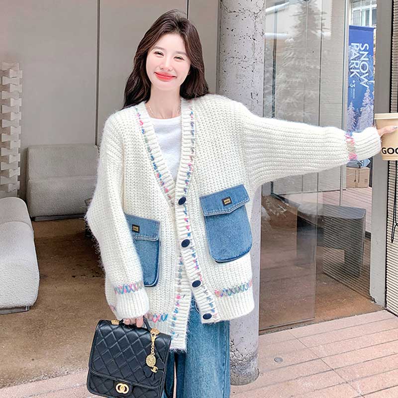 デニムポケットカーディガン