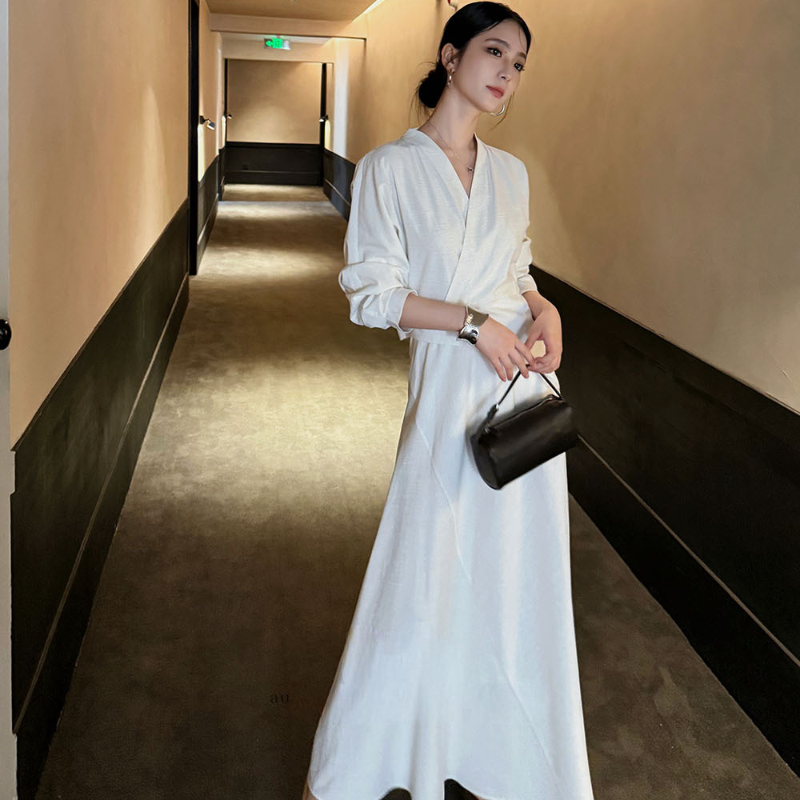 カシュクールバックリボンワンピース(2colors)