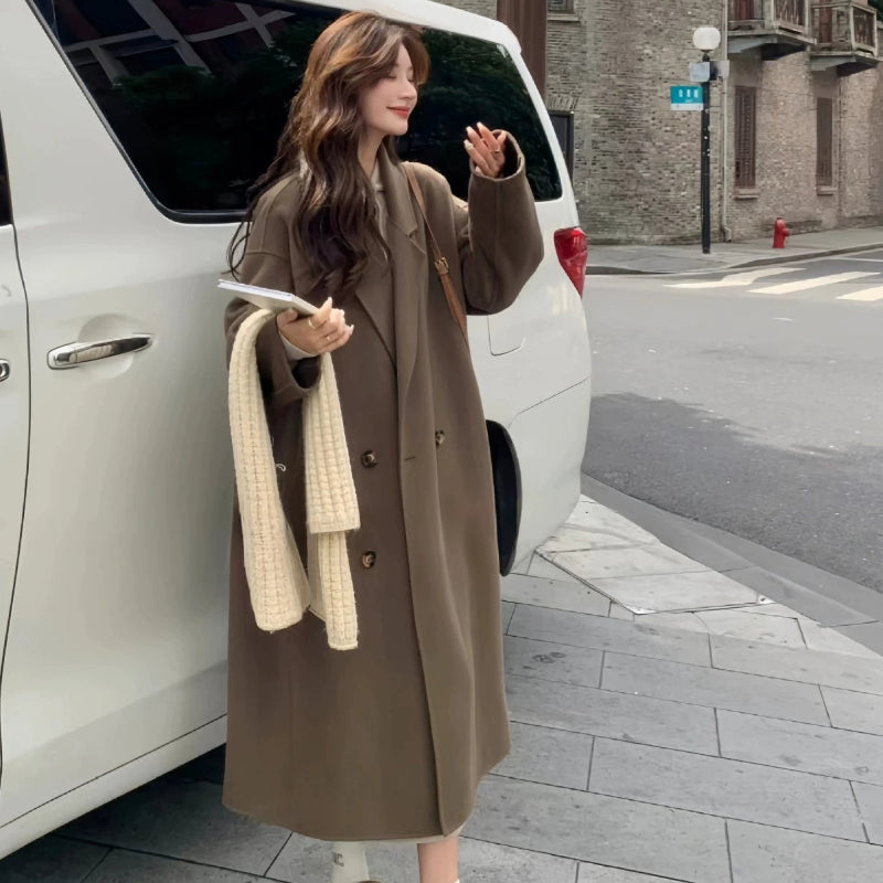 ウールブレンドロングコート(6colors)