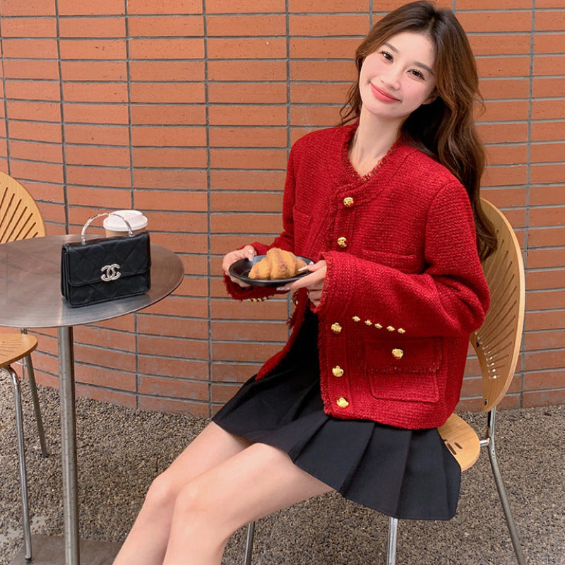 ツイードショート丈ジャケット