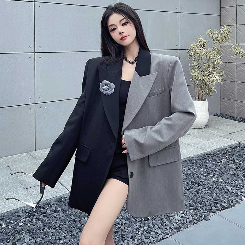 バイカラーオーバーサイズジャケット