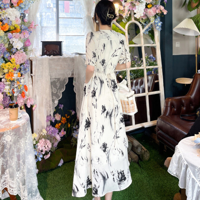 フローラルカシュクールワンピース