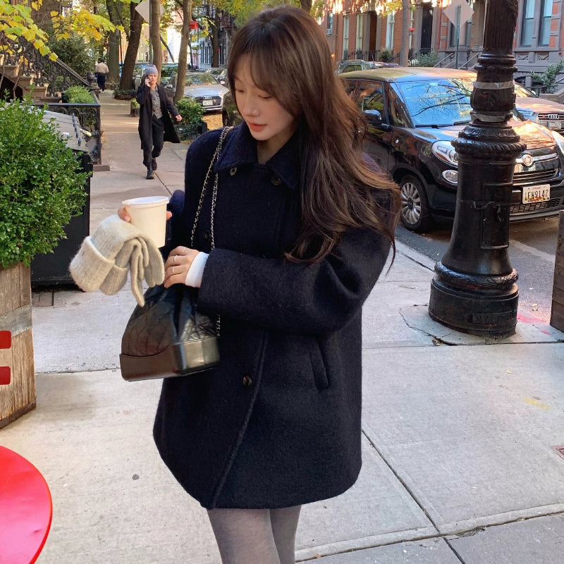 ウールブレンドハーフコート(3colors)