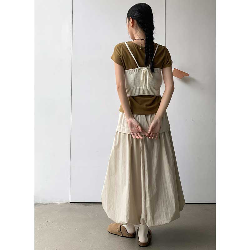 バルーンシルエットマキシスカート(4colors)