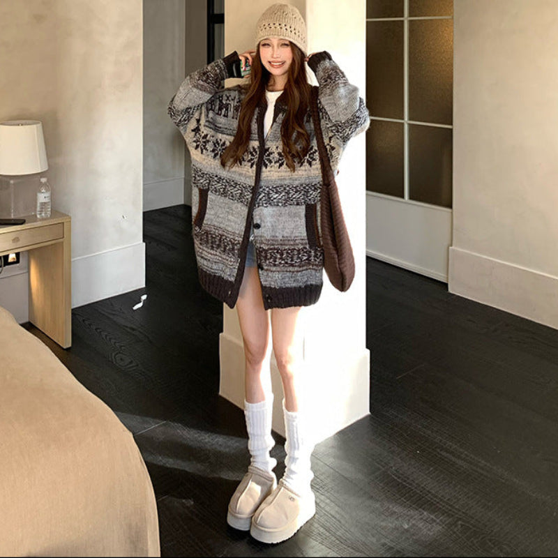 ノルディックカシミヤブレンドカーディガン