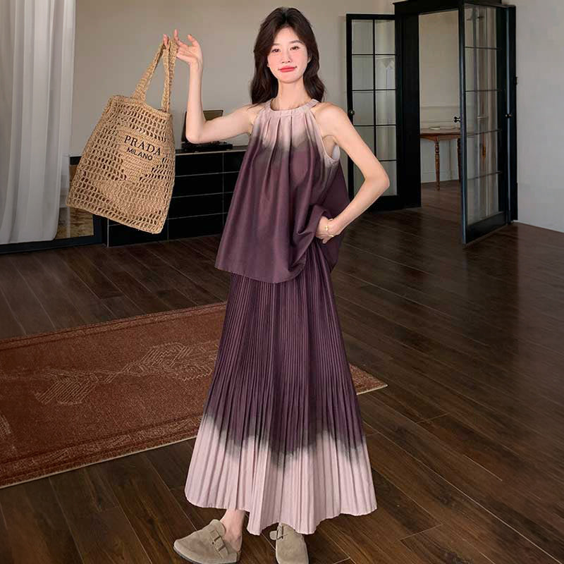 グラデーションプリーツセットアップ