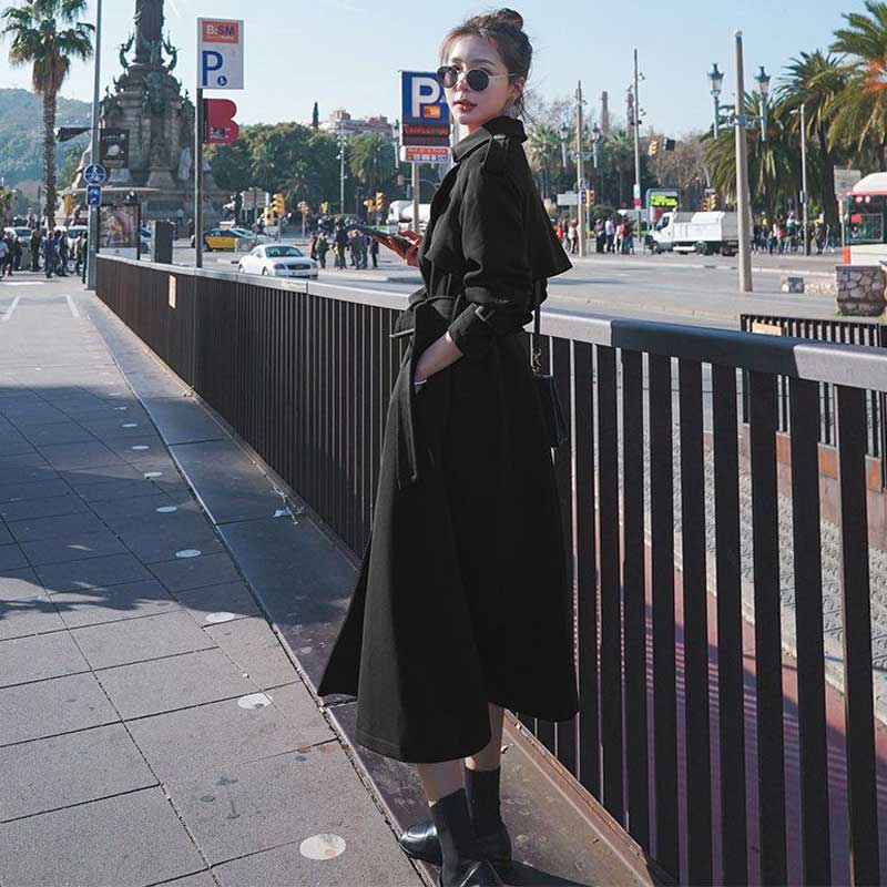 ダブルブレストロングトレンチコート(4colors)