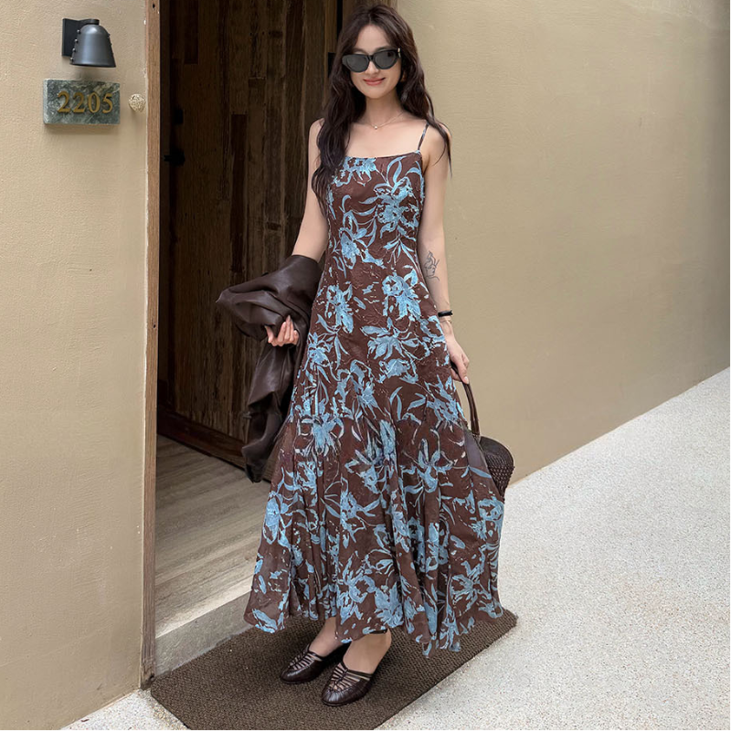 アートフラワーキャミソールワンピース(2colors)