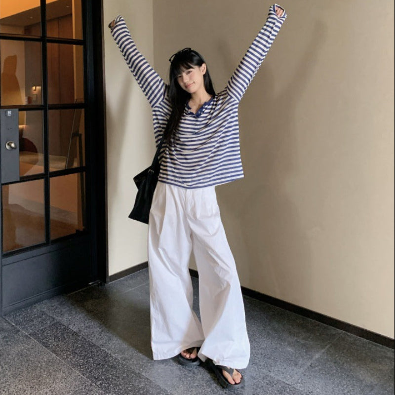 ストライプヘンリーロングTシャツ