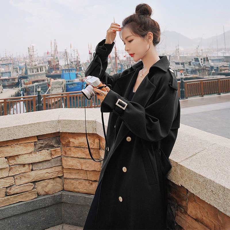 ダブルブレストロングトレンチコート(4colors)