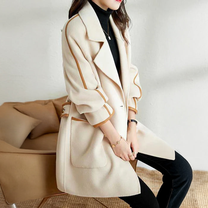 レザーパイピングコート(3colors)