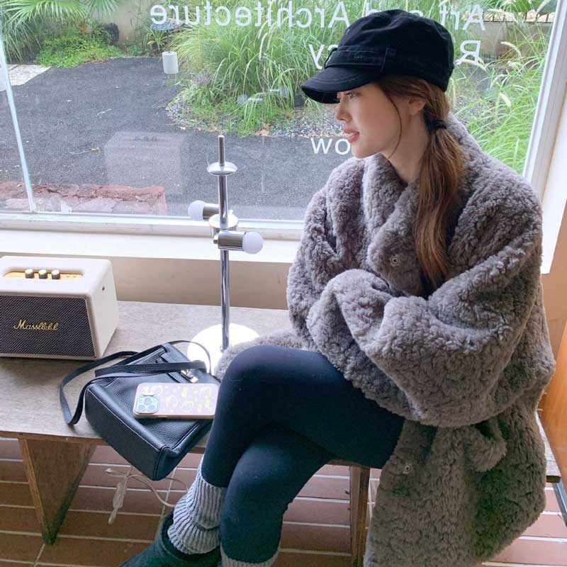 カーリーボアコート(2colors)