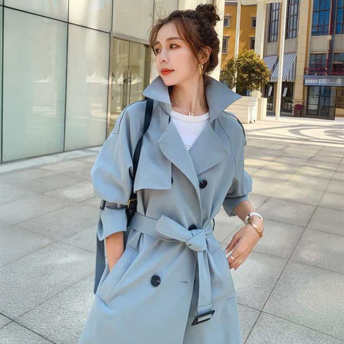 ハイウエストロングトレンチコート(2colors)