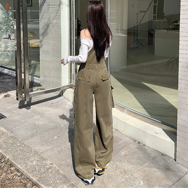 ミリタリーグリーンオーバーオール