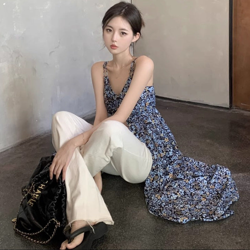 フロントスリットキャミソールワンピース