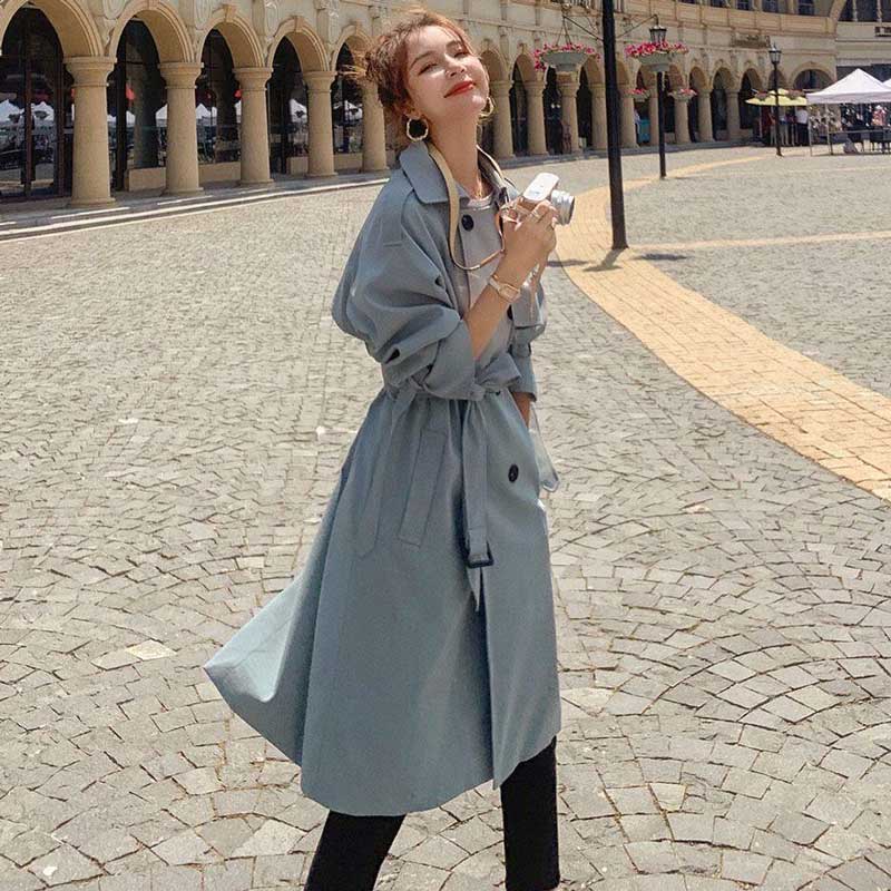 ハイウエストロングトレンチコート(2colors)