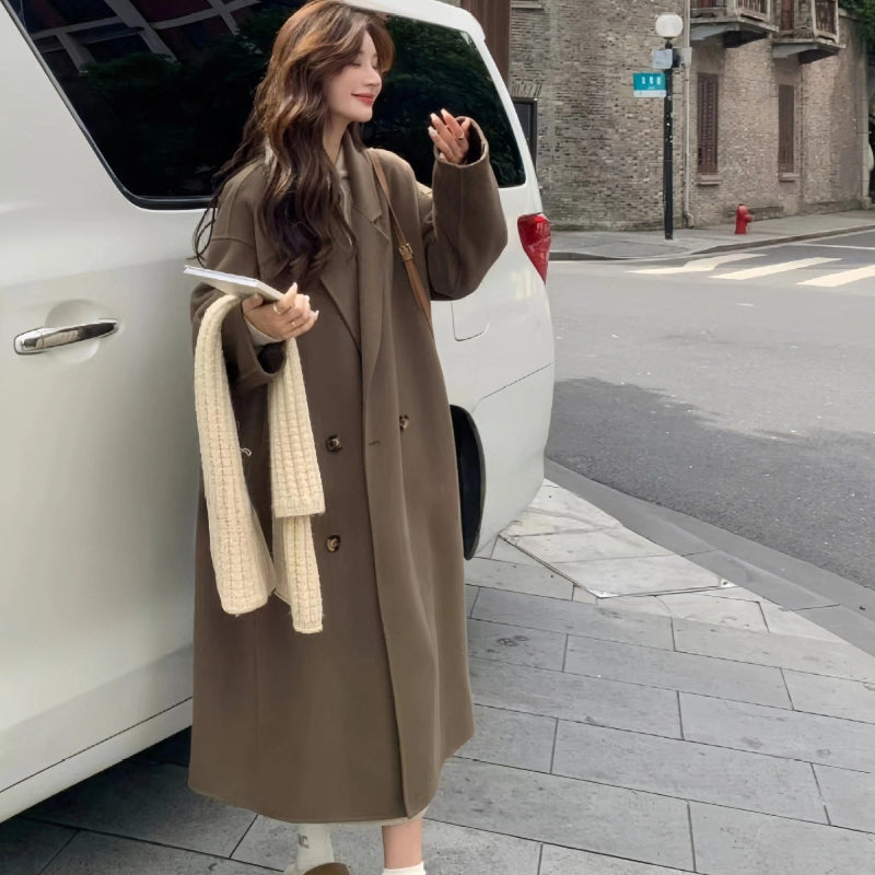 ウールブレンドロングコート(6colors)