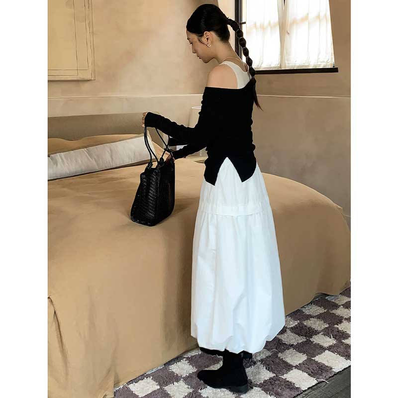 バルーンシルエットマキシスカート(4colors)