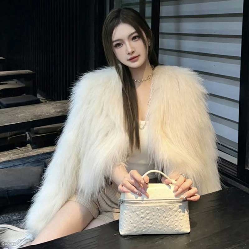 ショート丈ファージャケット