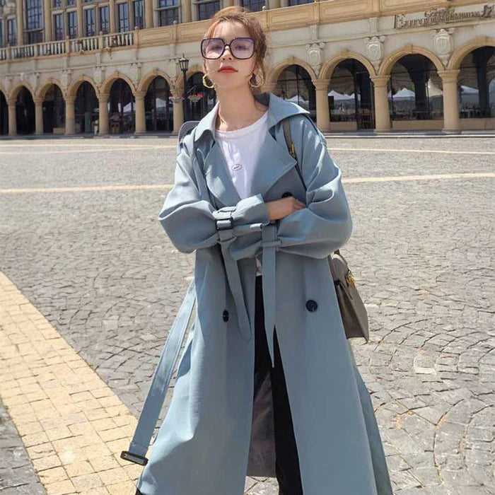 ハイウエストロングトレンチコート(2colors)