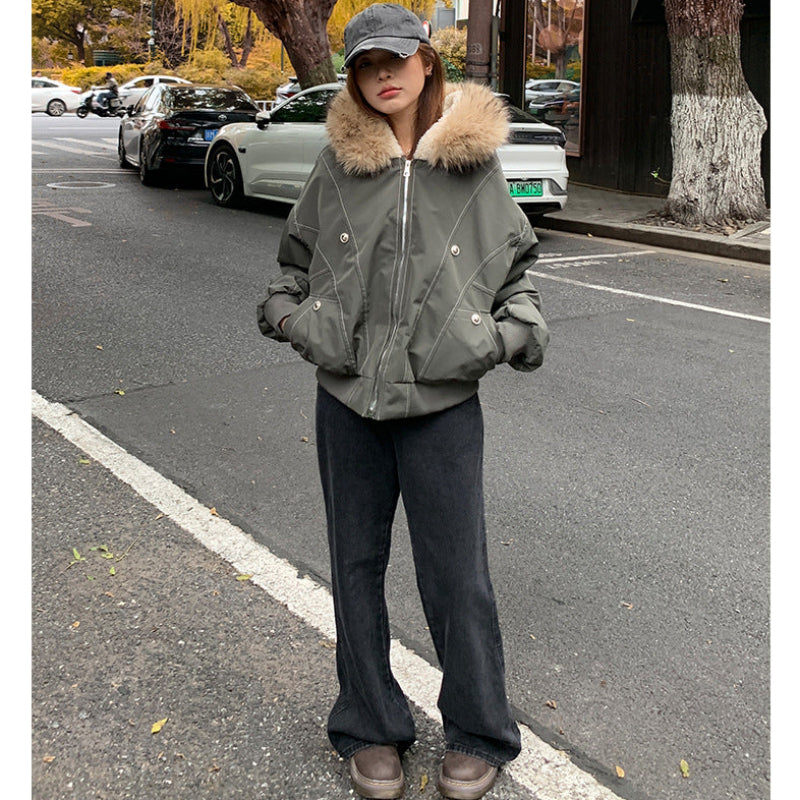 裏ボア付きフードファーブルゾン(2colors)