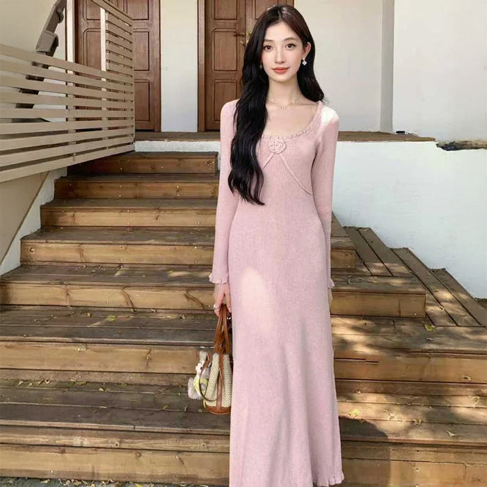 フリルニットワンピース(5colors)