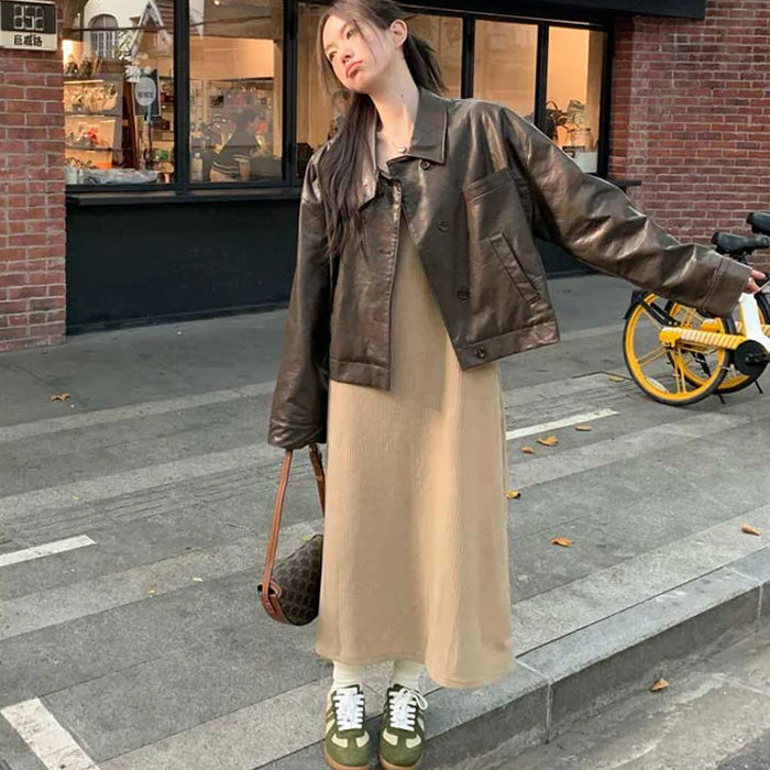 ヴィンテージライクレザージャケット