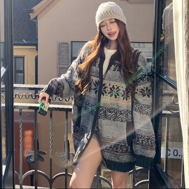 ノルディックカシミヤブレンドカーディガン