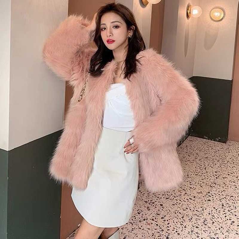 ロングフェイクファーコート(6colors)