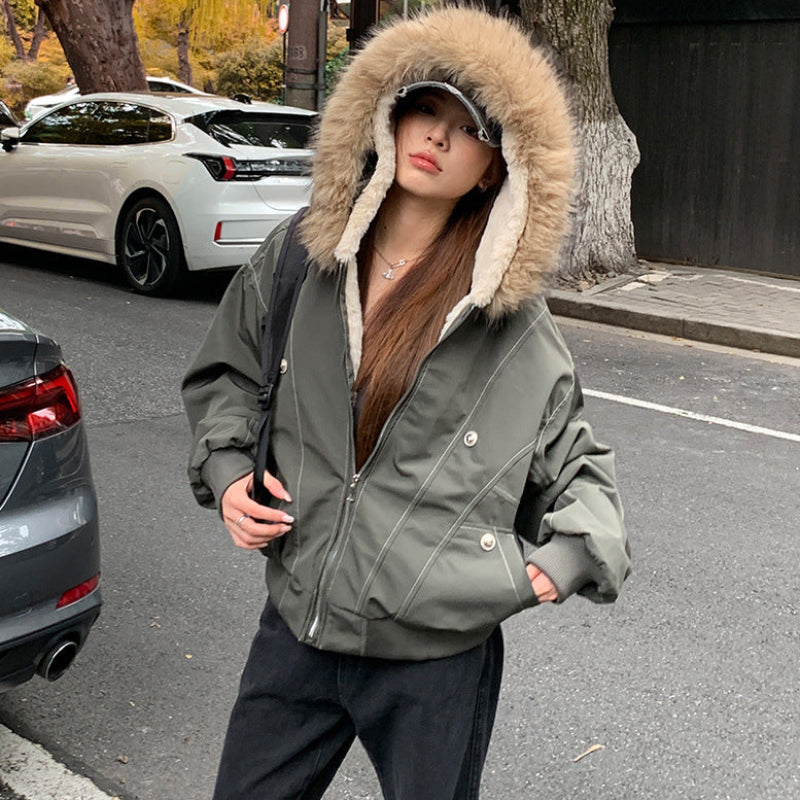 裏ボア付きフードファーブルゾン(2colors)