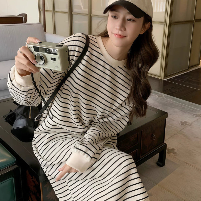 フリンジデザインボーダーワンピース