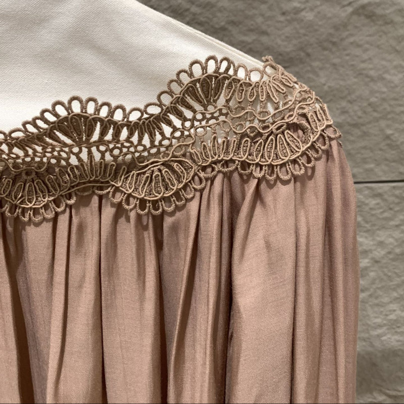 オフショルダーカットソー×ロングスカートセット(2colors)