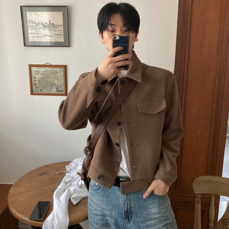 ラペルカラーショート丈ジャケット(2colors)