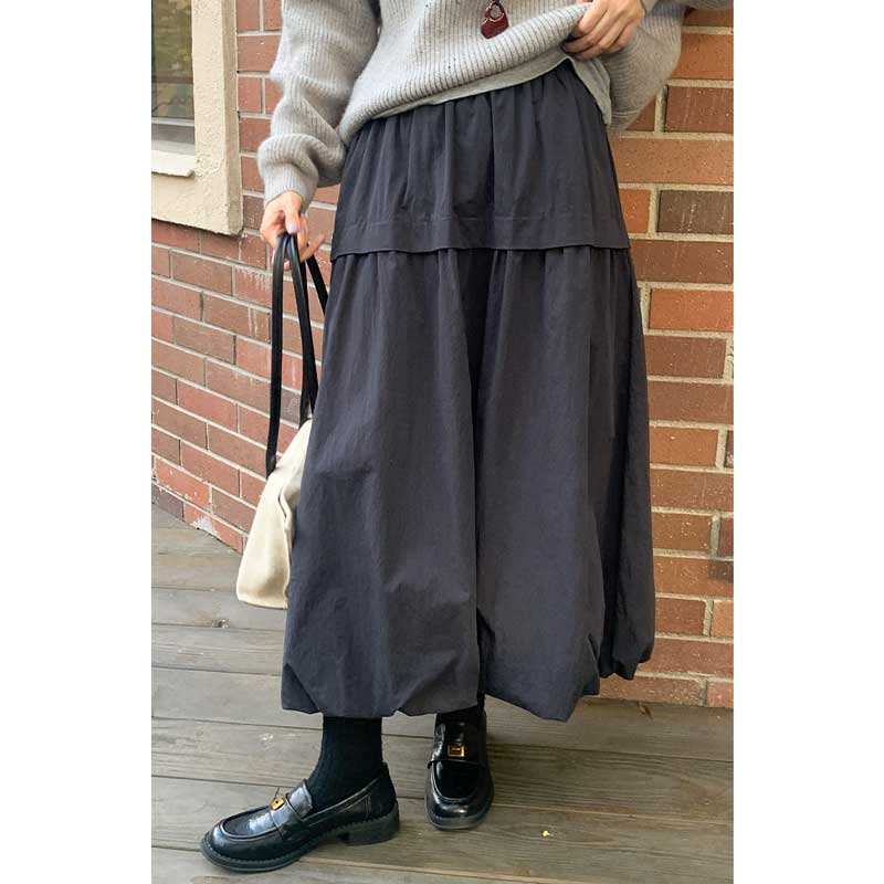 バルーンシルエットマキシスカート(4colors)
