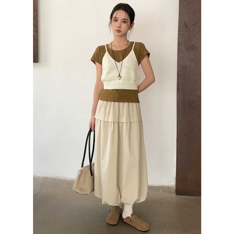 バルーンシルエットマキシスカート(4colors)