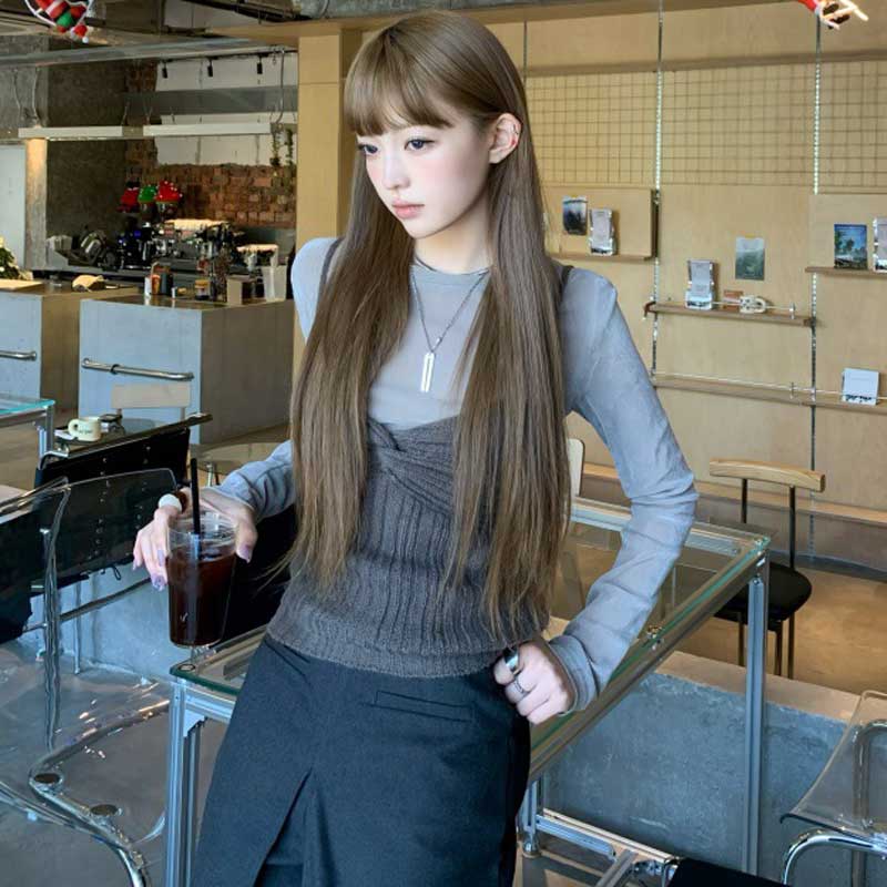 レイヤードキャミトップス×スカパンコーデ