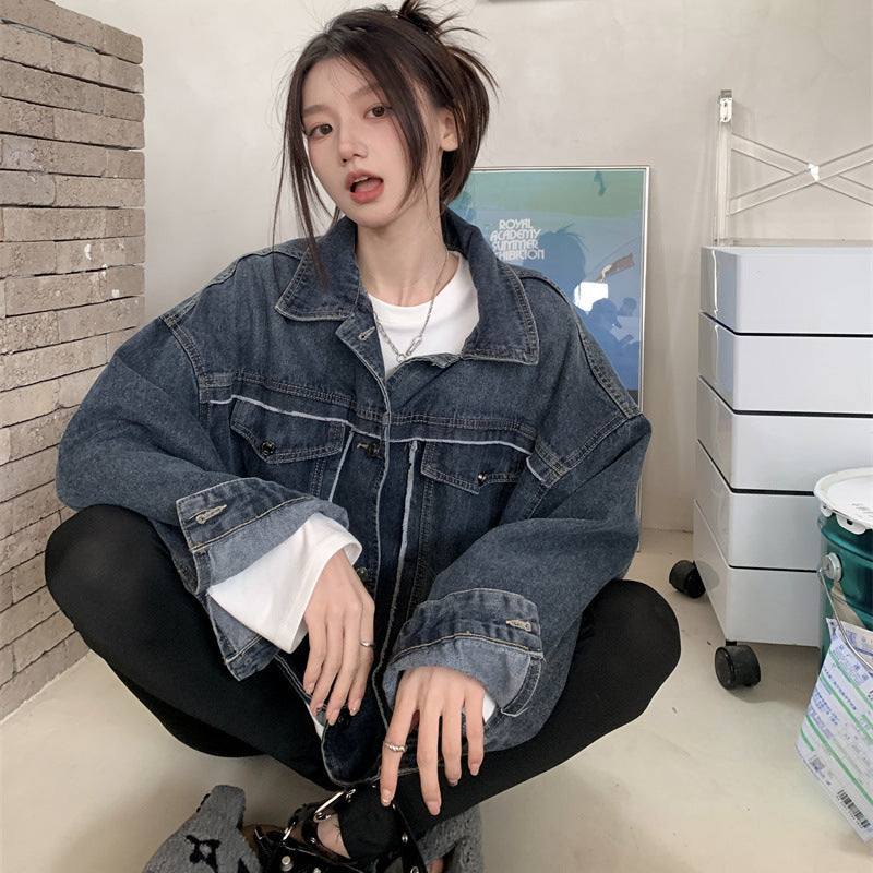 レトロブルーデニムジャケット