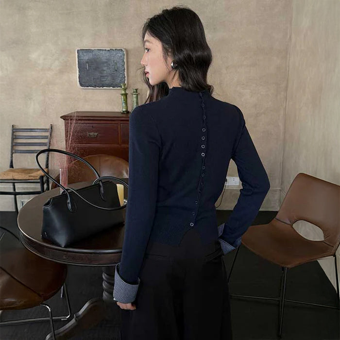 アクセントボタンカーディガン(4colors)