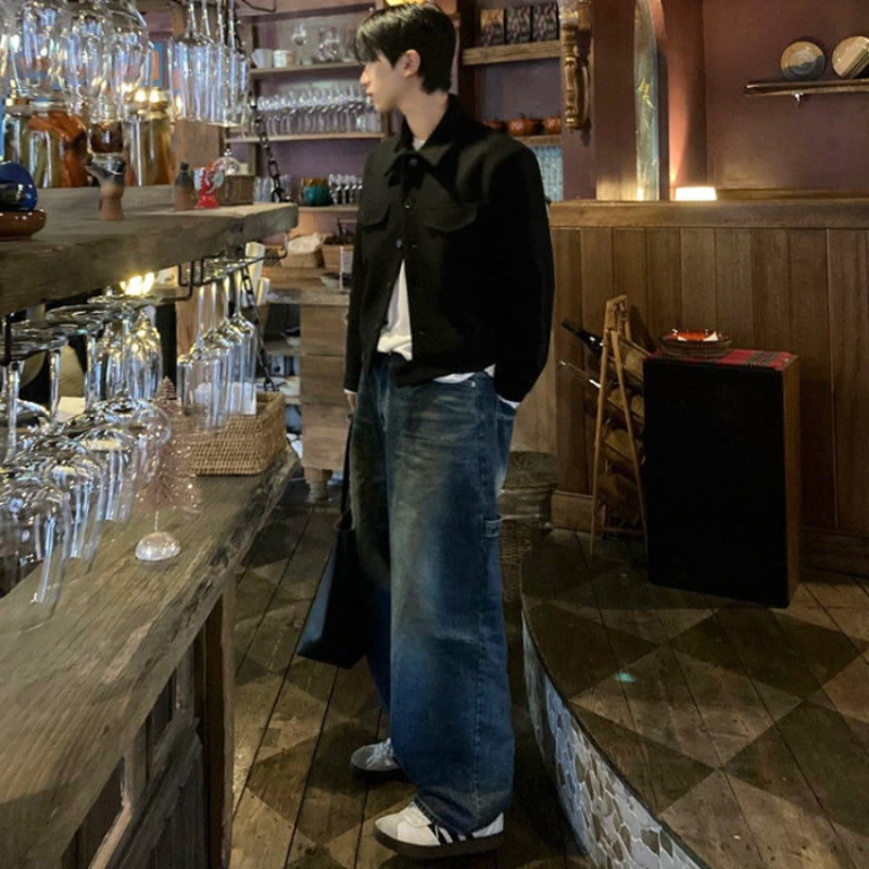 ラペルカラーショート丈ジャケット(2colors)