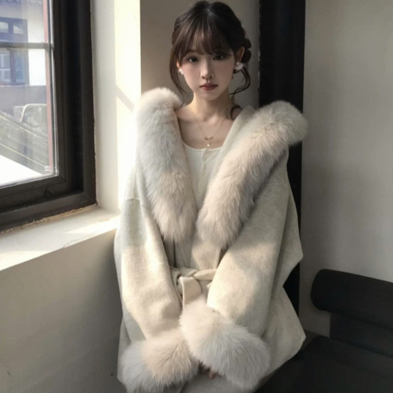 ボリュームファーショートコート