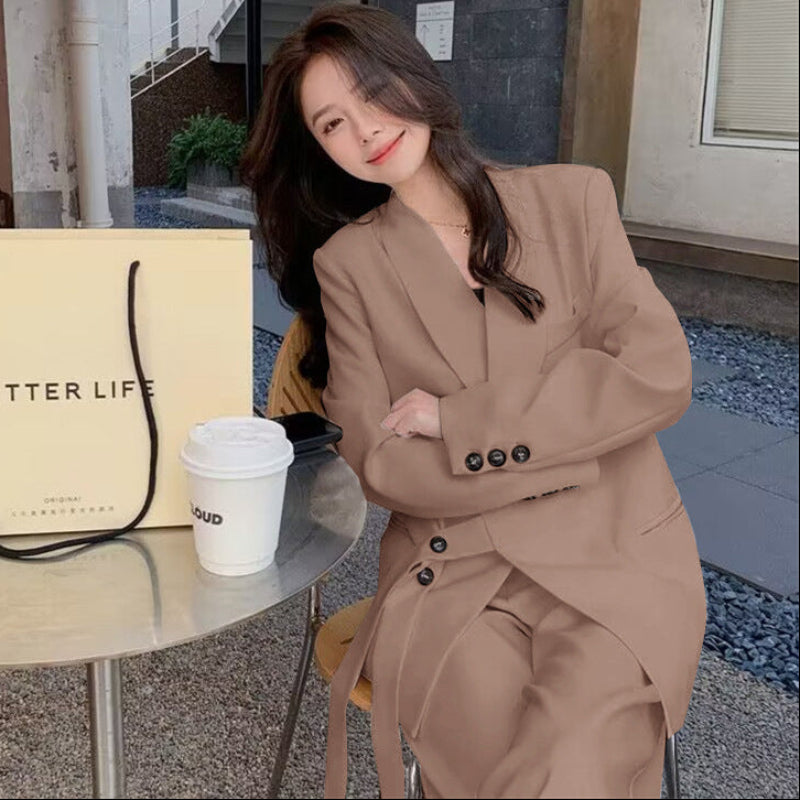 ショールカラーベルトデザインジャケット(4colors)